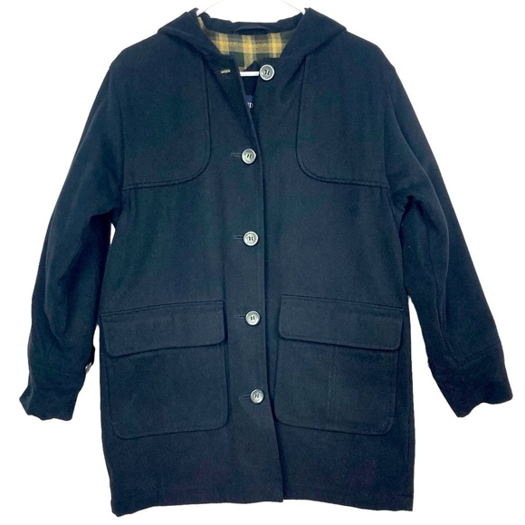LONDON FOG Hooded Button Up Cotton Jacket Coat - Size SP - Picture 1 of 12